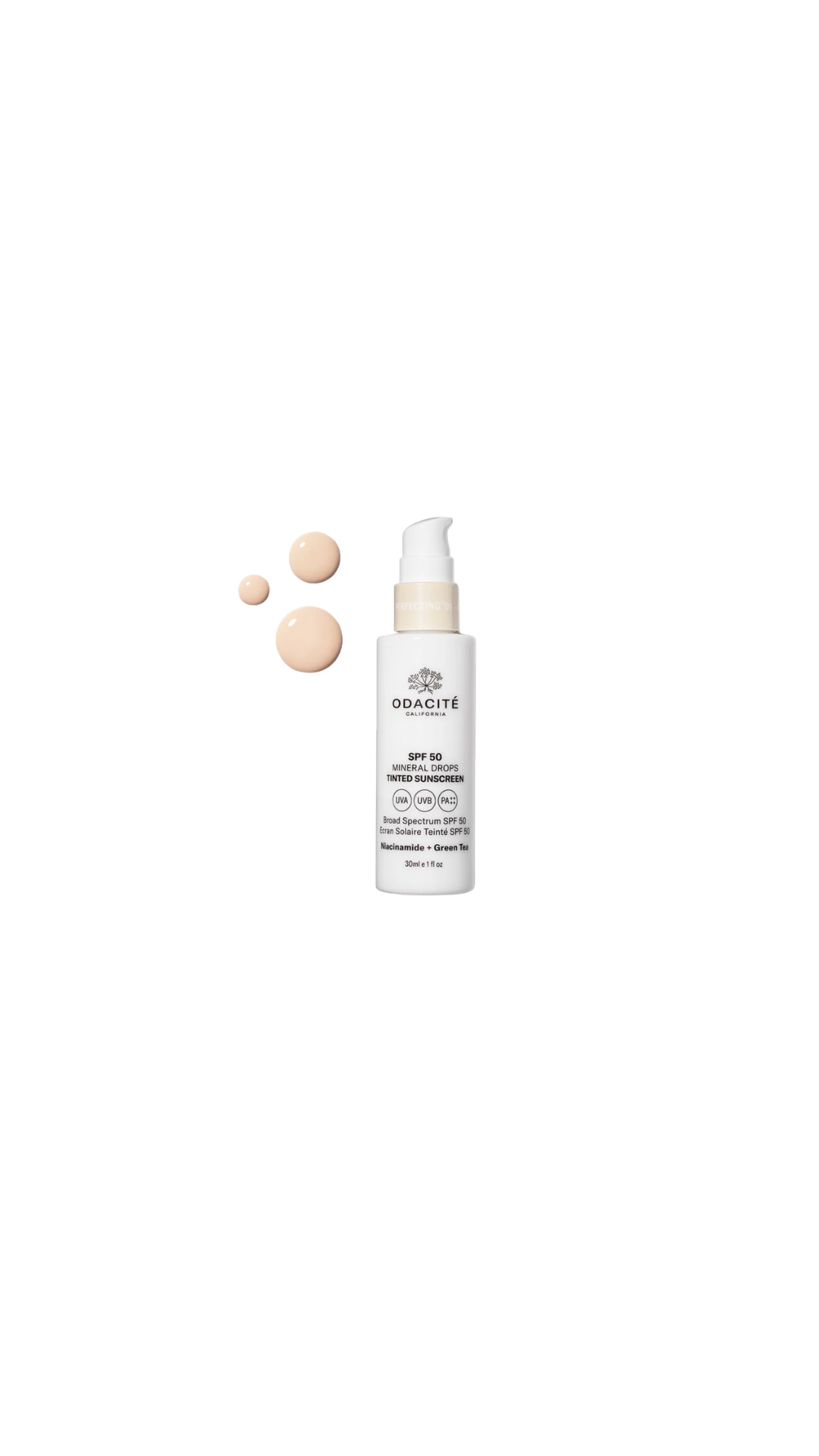 SPF 50 Tinted Mineral Drops
Flex-Perfecting® Sunscreen
Niacinamide + Green Tea